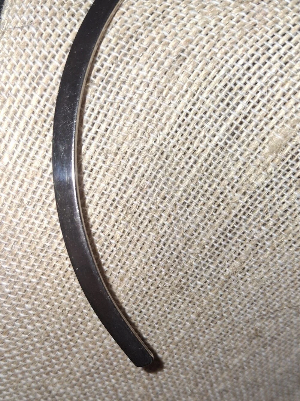Silver Plated Modernist Rigid Choker Necklace Unmarked